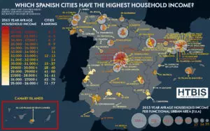 Infographic Which Spanish cities have the highest household income