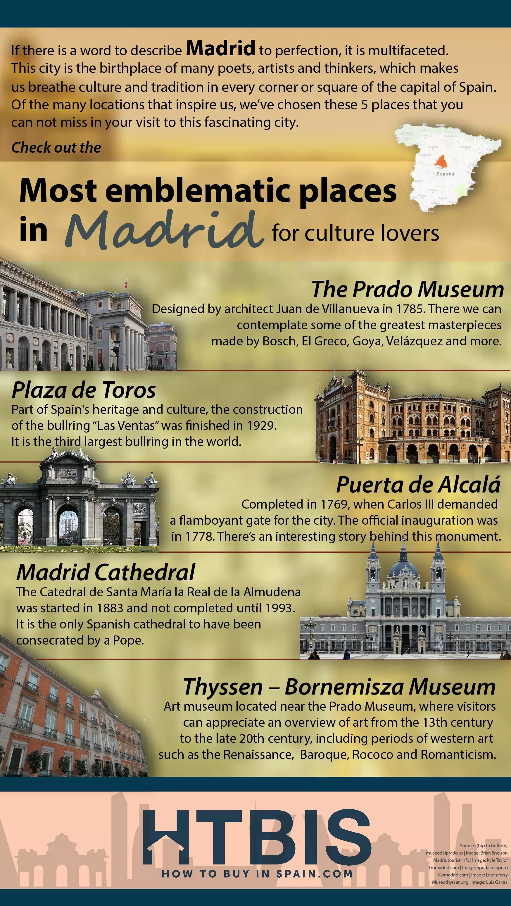 Infographic Madrid for Cultural lovers