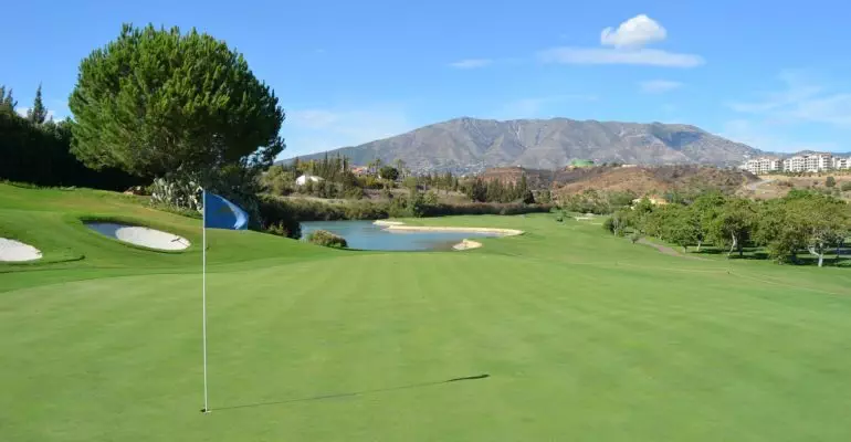 A green Spanish golf course.