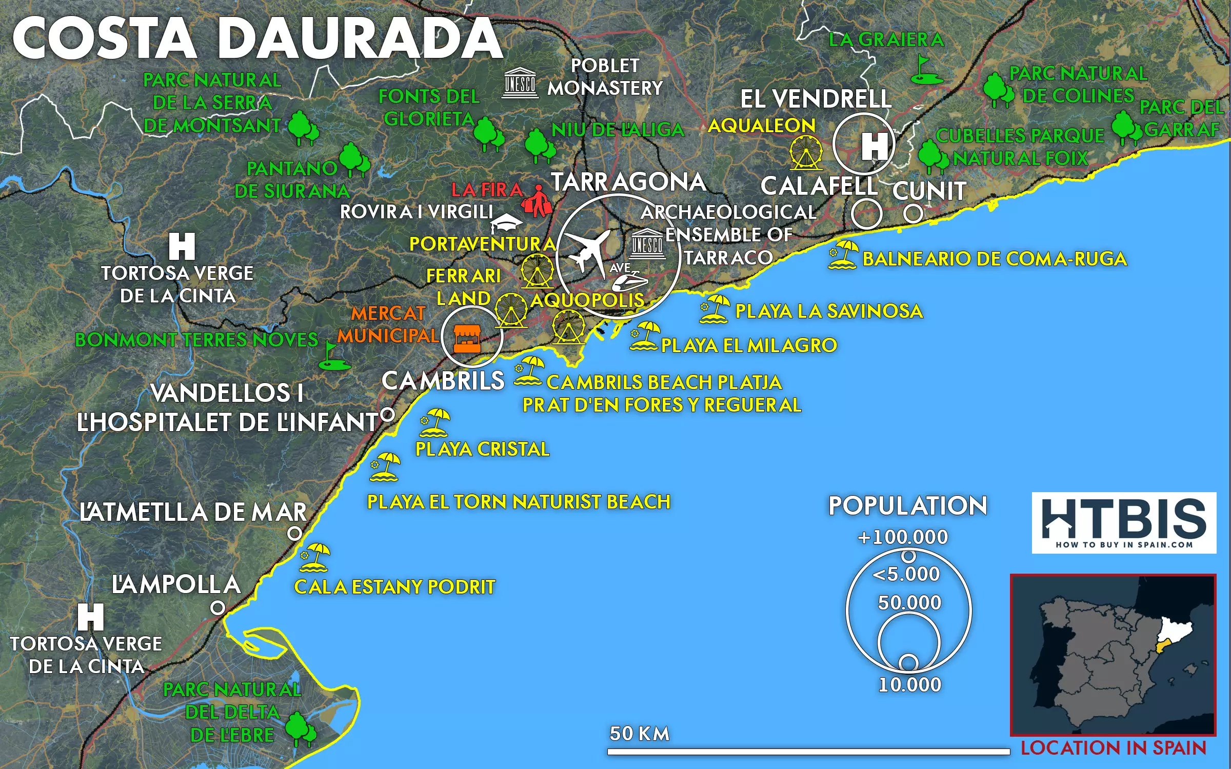 Find all the usefull informations on the Costa Daurada