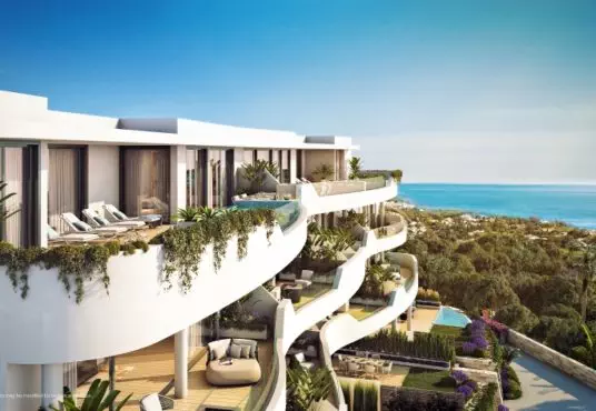 A new build apartment for sale in Malaga with ocean views.