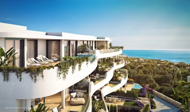 A new build apartment for sale in Malaga with ocean views.