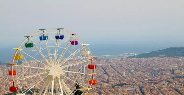 Barcelona city views from Tibidabo