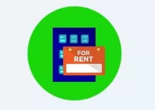 A green circle indicating availability in the Spanish rental market.