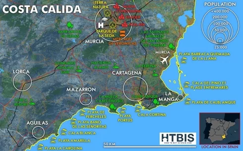 Costa Calida must see places Infographic