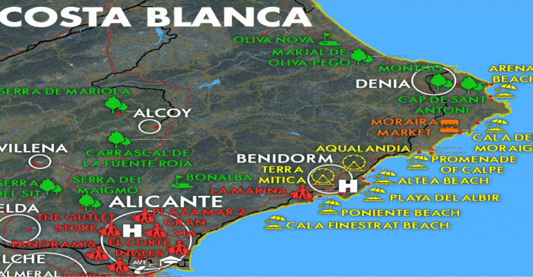 Costa Blanca Small map